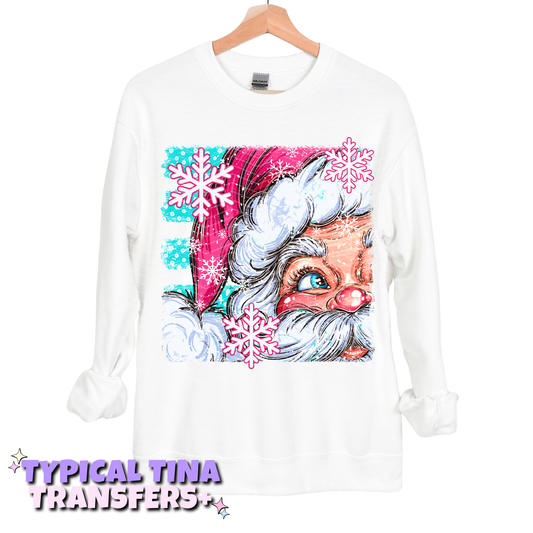 Pink Santa  | DTF Transfers | POD