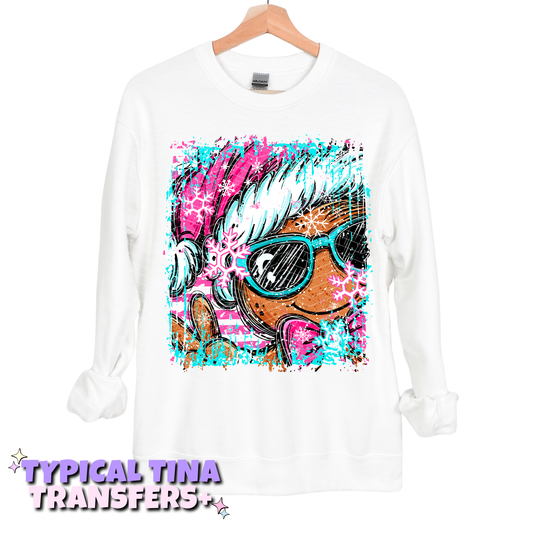 Gingerbread with sunglasses | DTF Transfers | POD