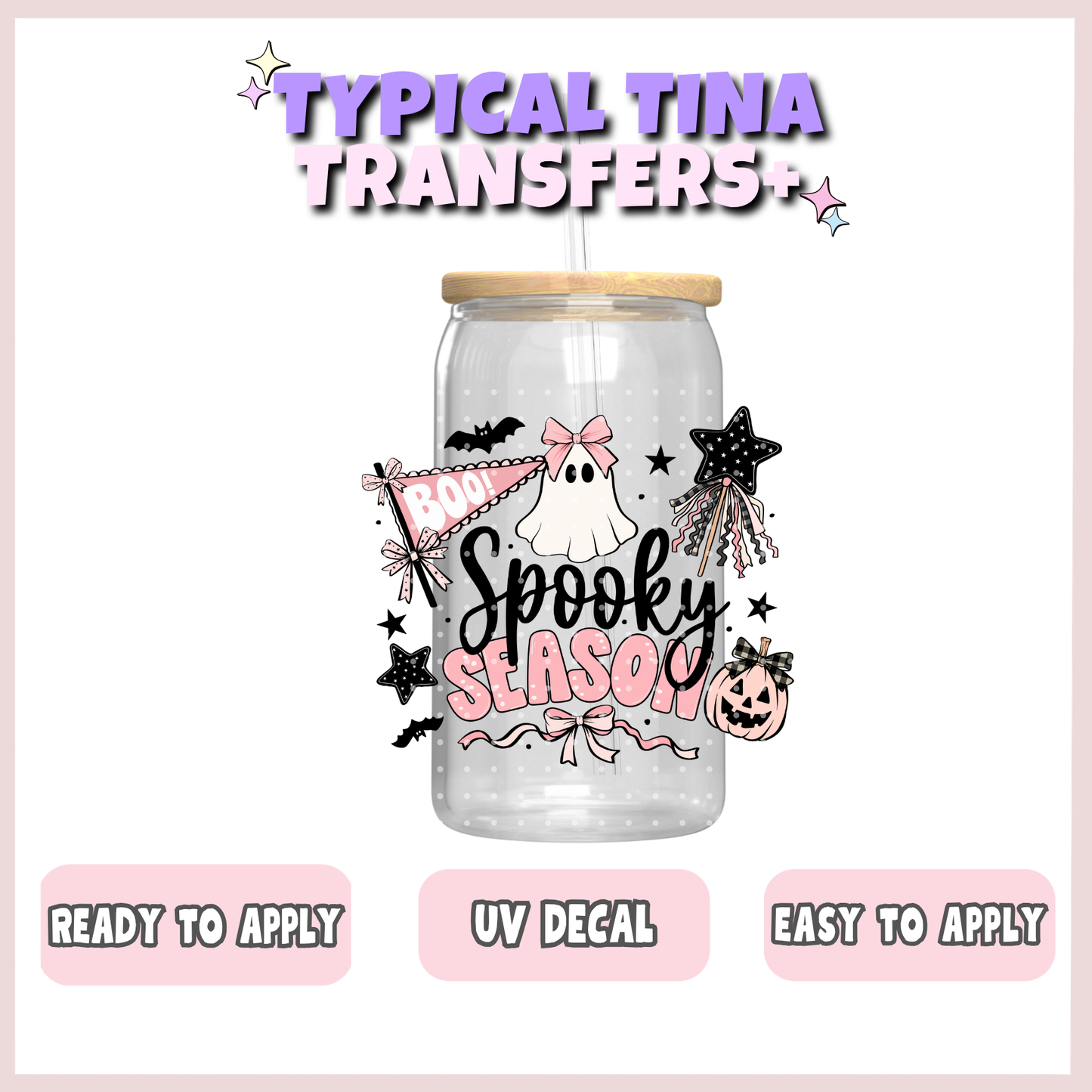 Spooky Season in pink | UV decals | POD