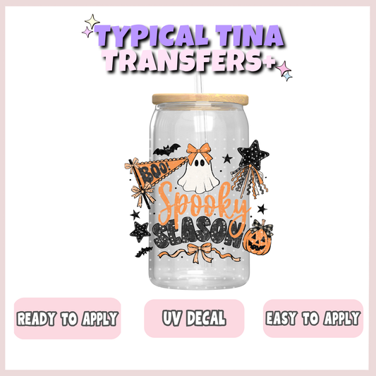 Spooky Season in orange| UV decals | POD