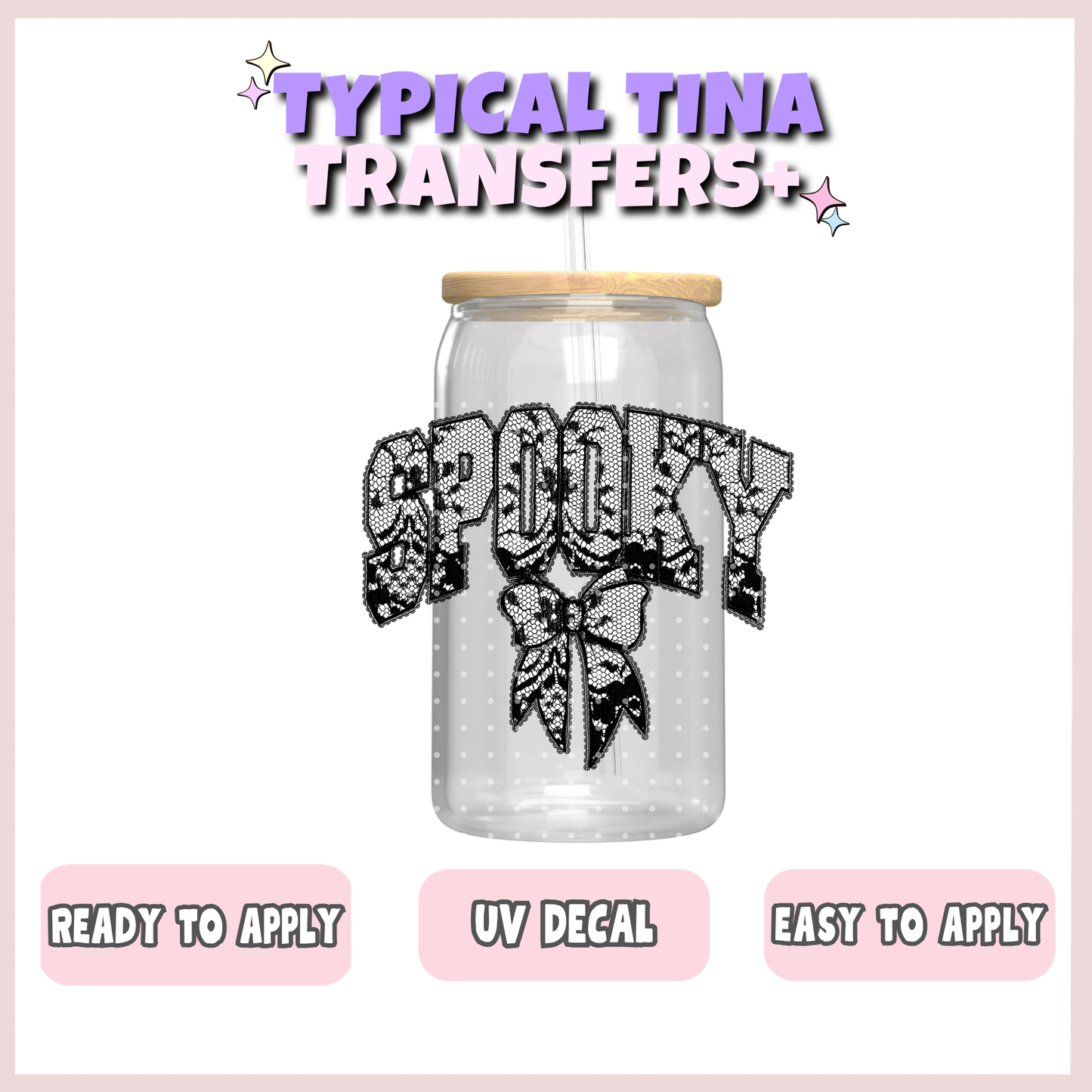 Spooky lace | UV decals | POD
